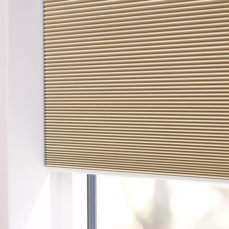 Plisségardin easylift m/greb Lys sand – Dobbeltlag