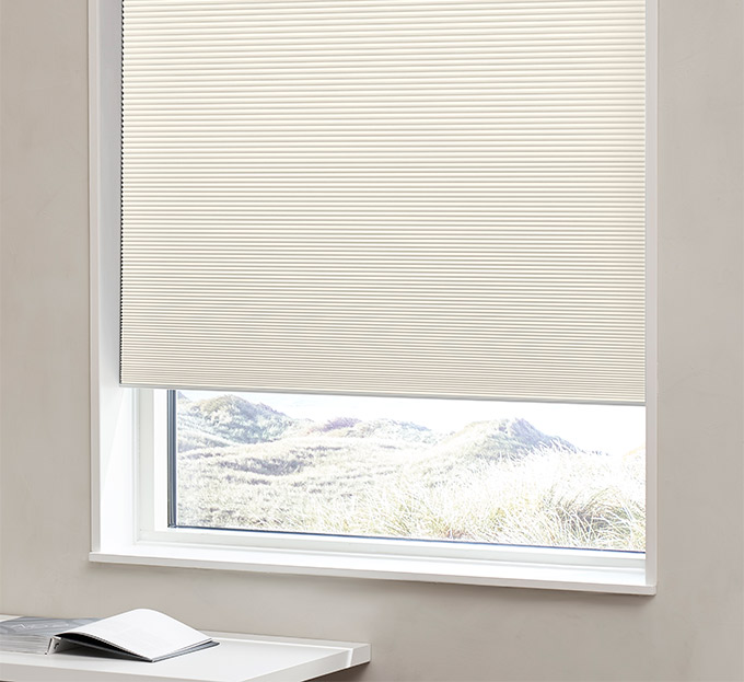 Plisségardin easylift m/greb Creme - Dobbeltlag
