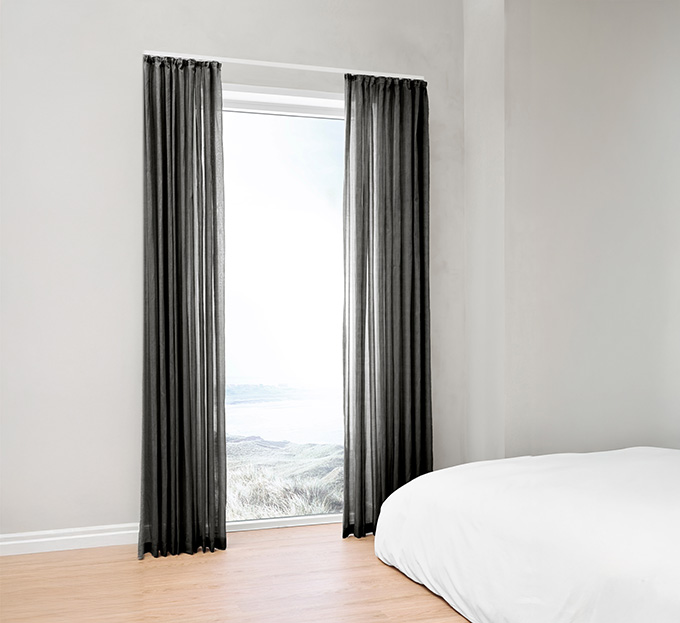 Stofgardin Tone - Charcoal