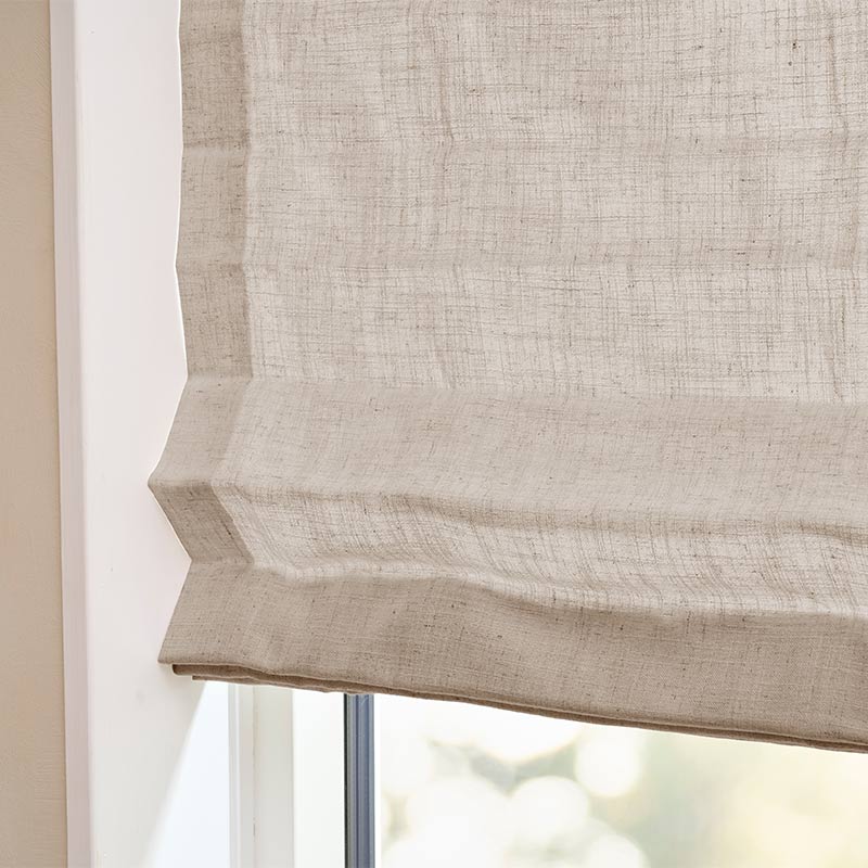 Foldegardin Delicate - Mørk sand