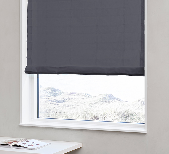 Foldegardin Dawn - Charcoal grå