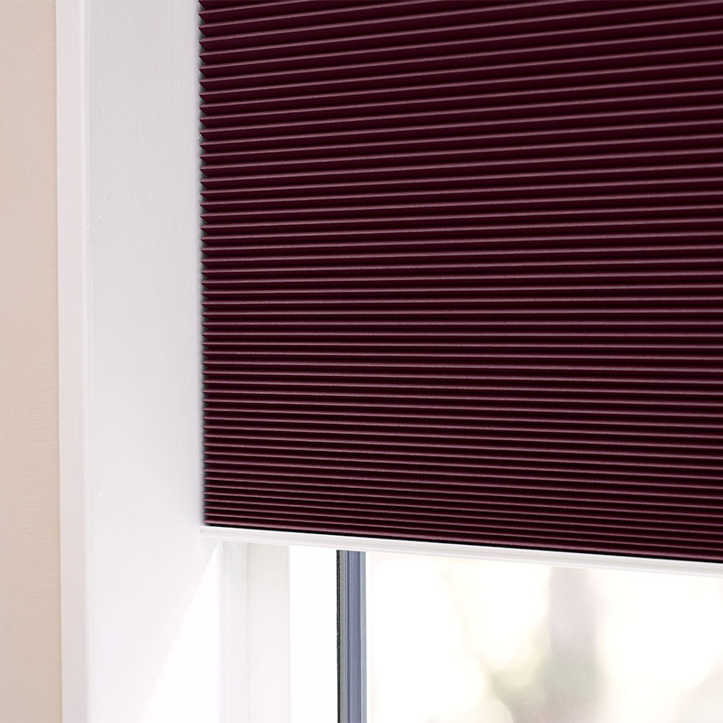 Plisségardin easylift m/greb Bordeaux - Enkeltlag
