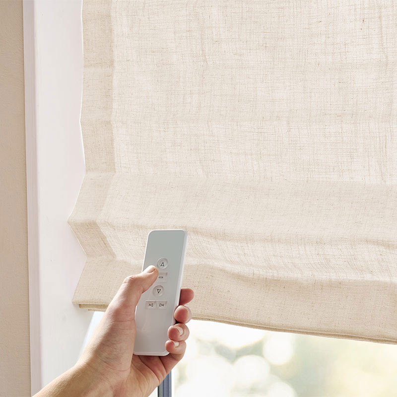 Foldegardin m/motor Delicate - Creme