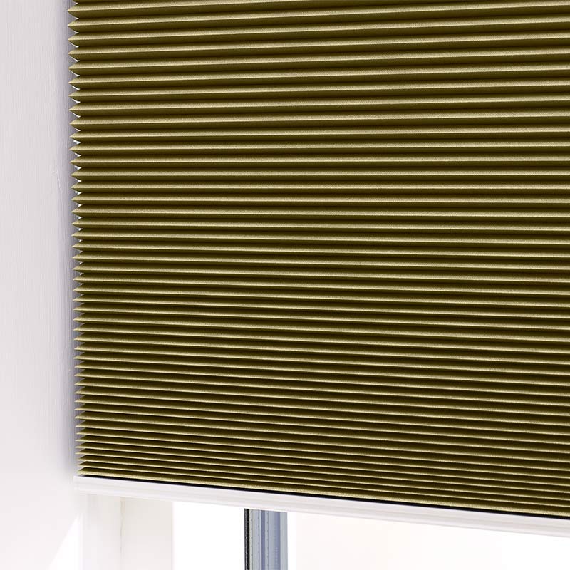Plisségardin easylift m/greb Olivengrøn – Enkeltlag