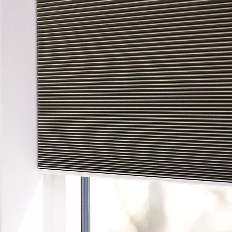 Plisségardin easylift m/greb Bygrå – Dobbeltlag