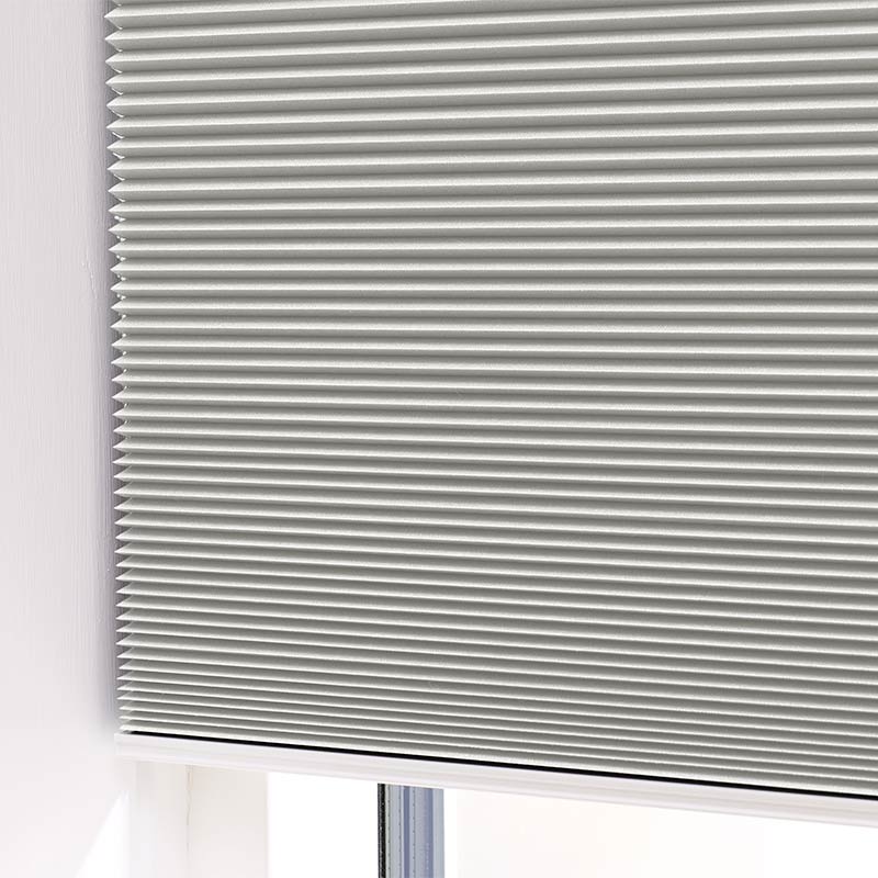 Plisségardin easylift m/greb Lys grå – Enkeltlag