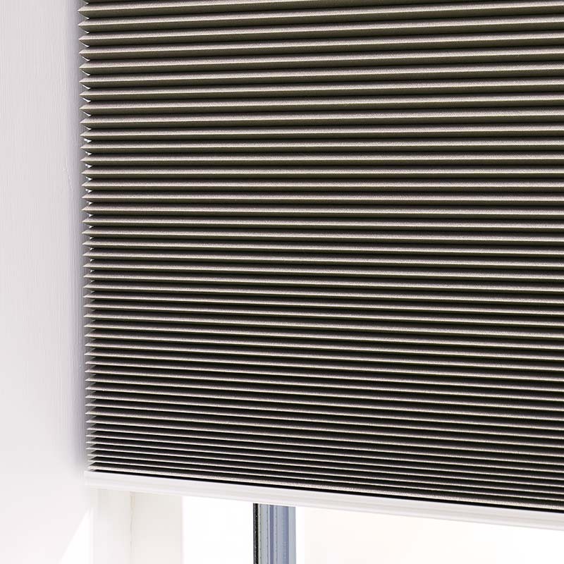 Plisségardin easylift m/greb Bygrå – Dobbeltlag