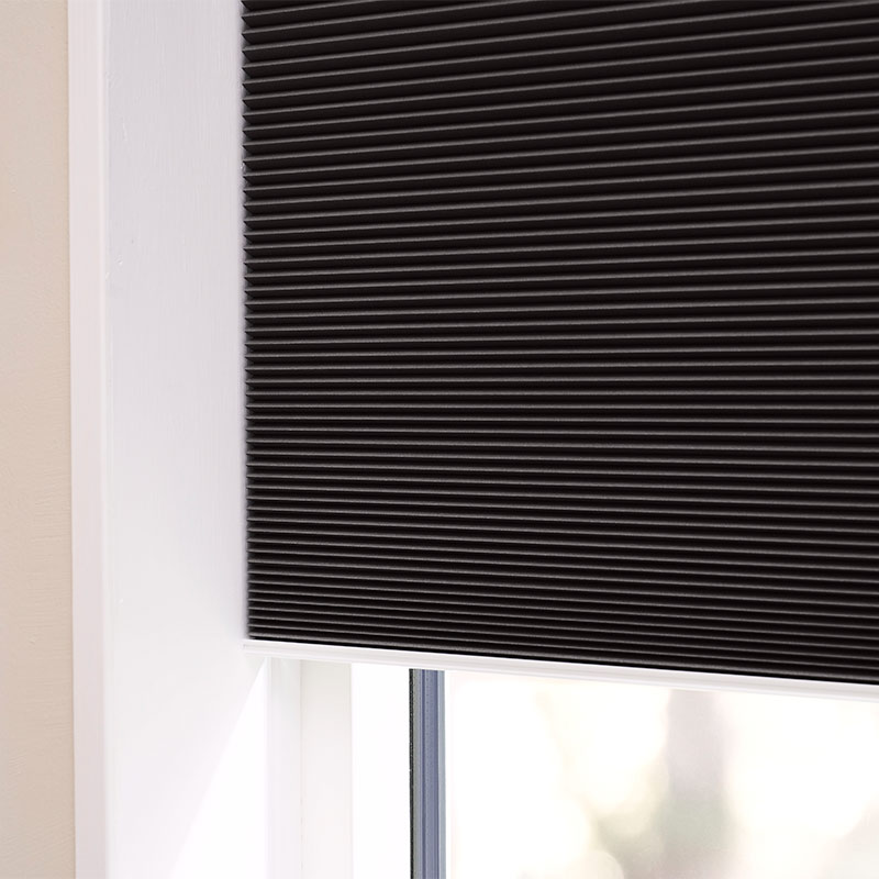Plisségardin easylift m/greb Mørk brun – Enkeltlag