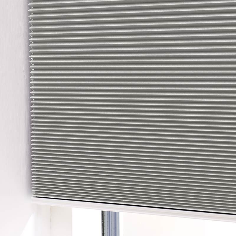 Plisségardin easylift m/greb Sølvgrå – Enkeltlag