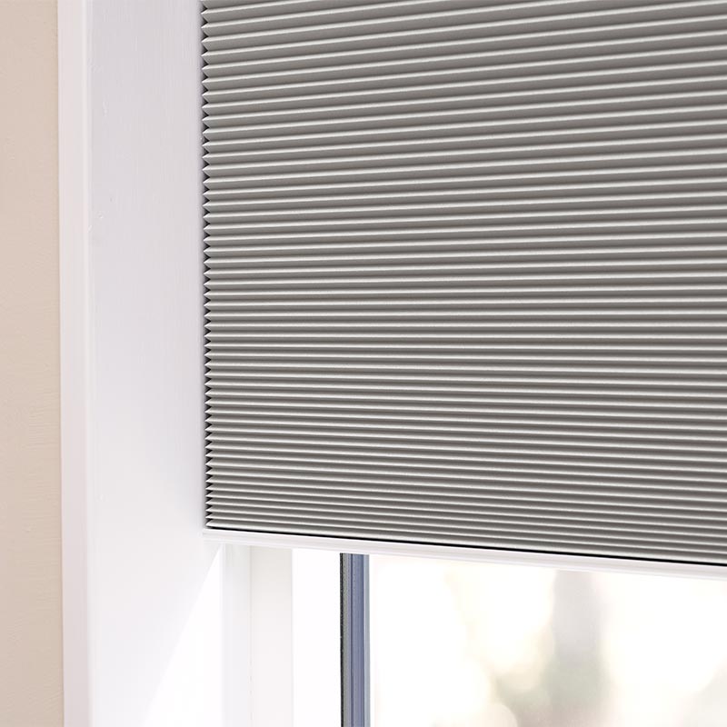 Plisségardin easylift m/greb Sølvgrå – Enkeltlag