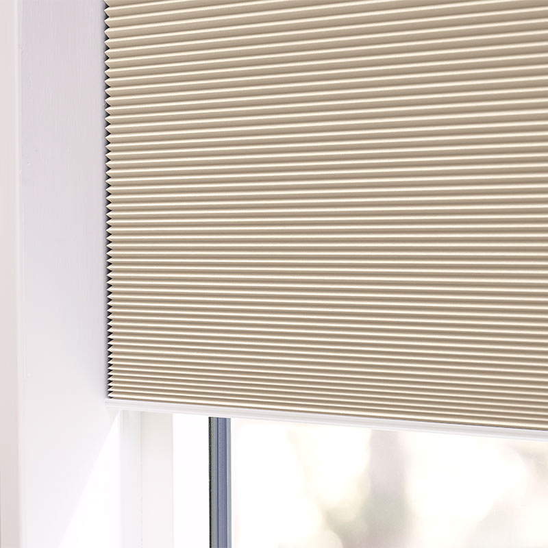 Plisségardin mørklægning easylift m/greb Lys beige - Dobbeltlag