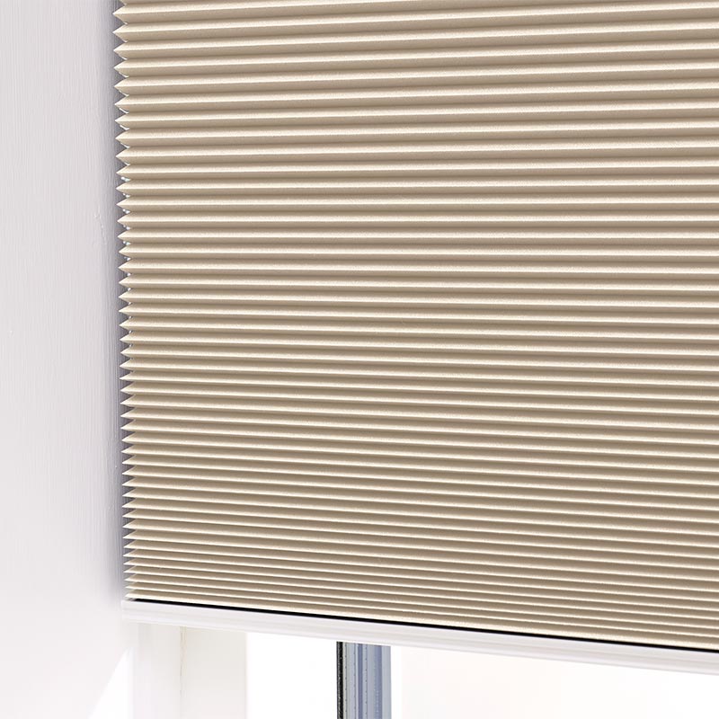 Plisségardin mørklægning easylift m/greb Lys beige - Dobbeltlag