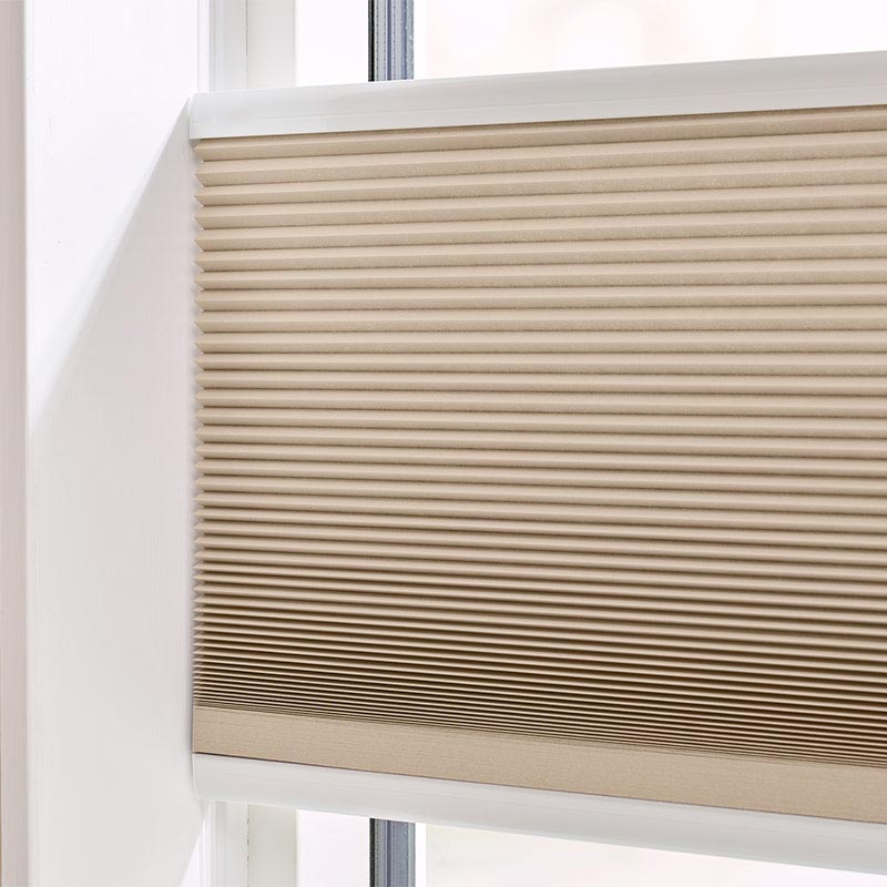 Plisségardin Up and Down Lys sand – Dobbeltlag