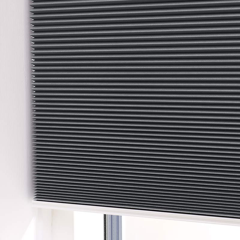 Plisségardin easylift m/greb Antracit - Dobbeltlag