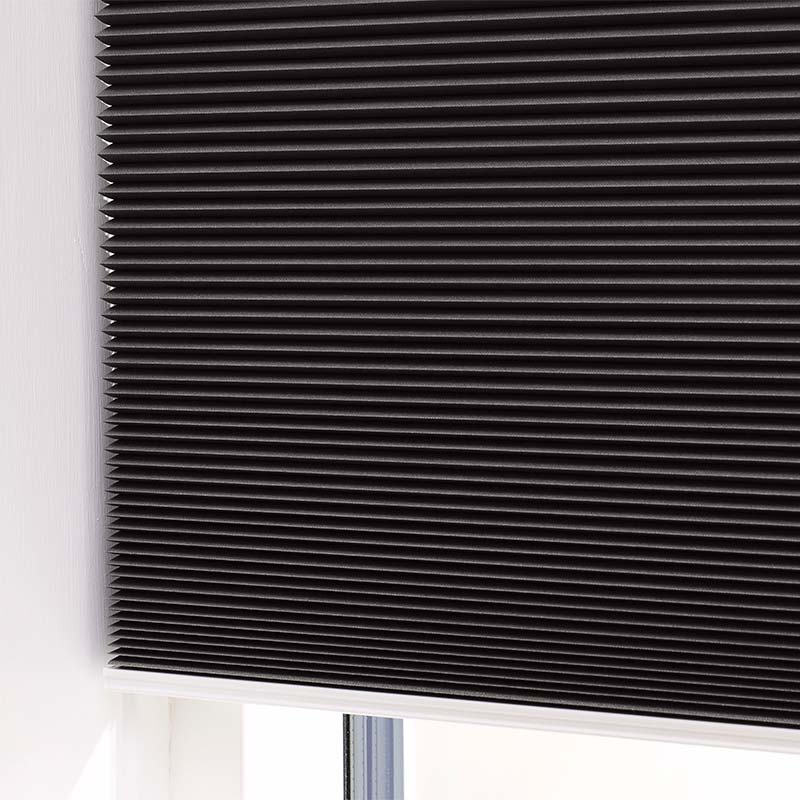 Plisségardin easylift m/greb Mørk brun – Enkeltlag