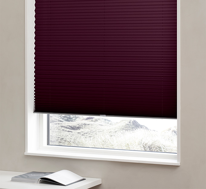 Plisségardin easylift m/greb Bordeaux - Enkeltlag