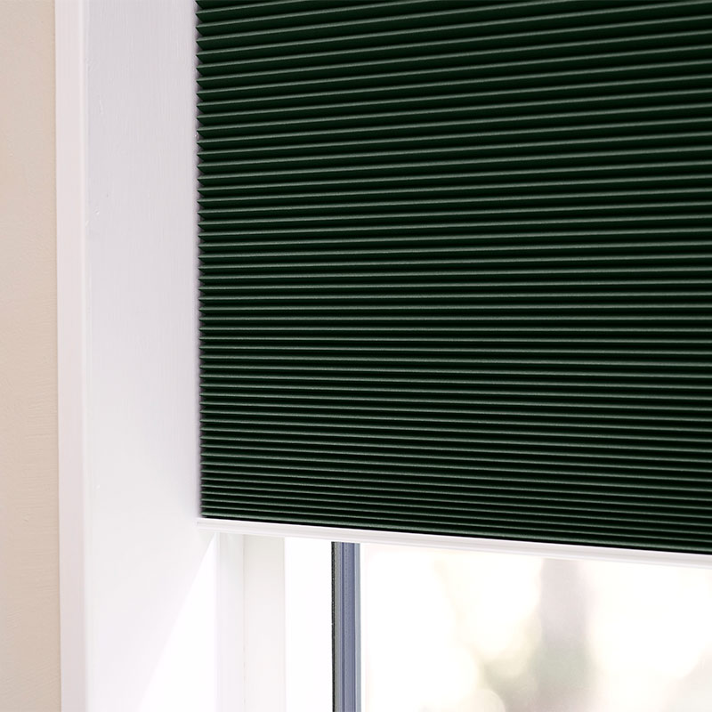 Plisségardin easylift m/greb Mosegrøn – Enkeltlag